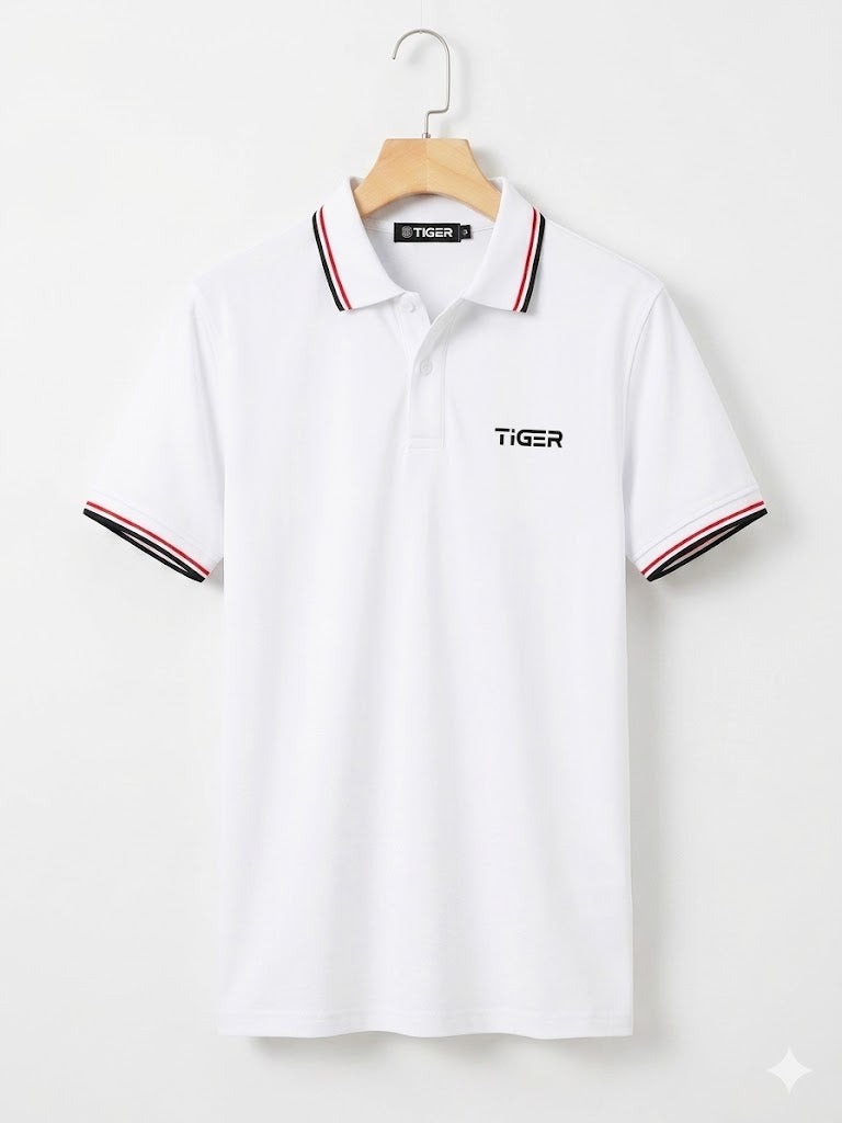 Tiger Classic Polo — Tipped Collar