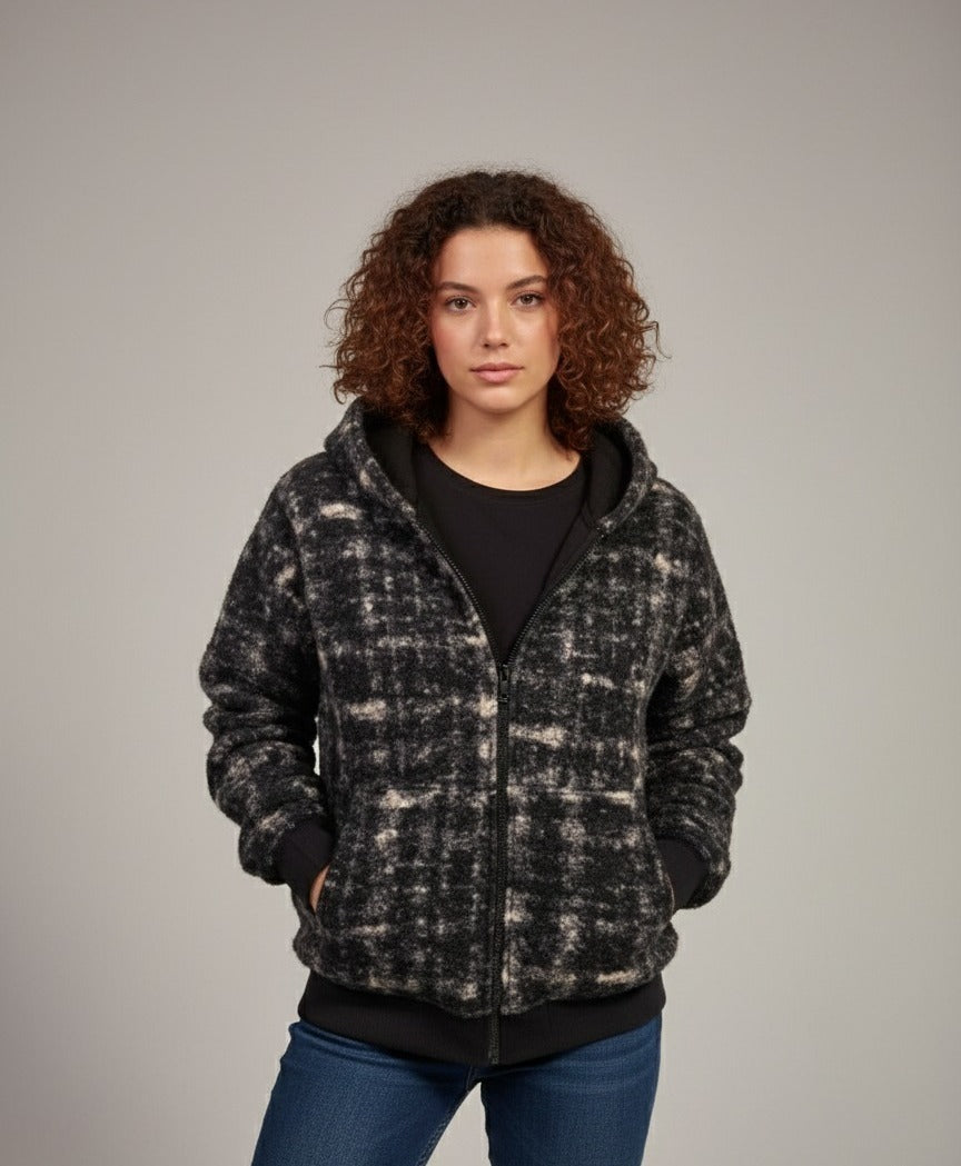 Fur zipper jacket