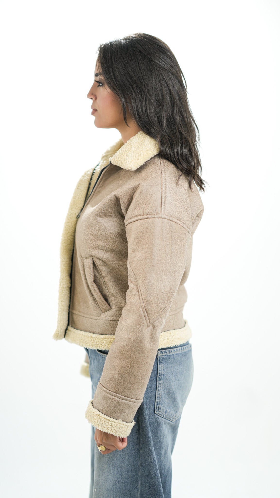 Leather Jacket with fur
