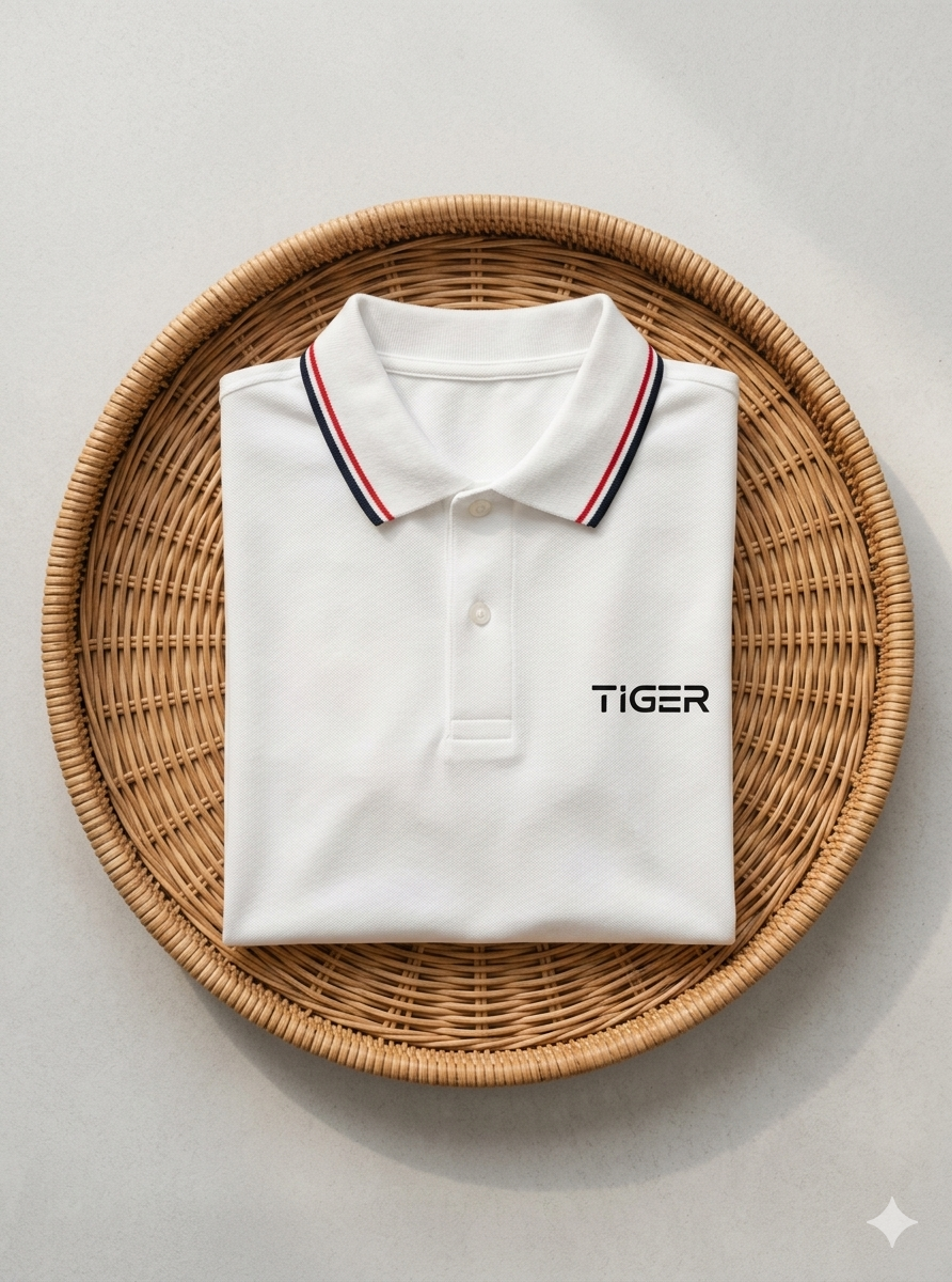 Tiger Classic Polo — Tipped Collar