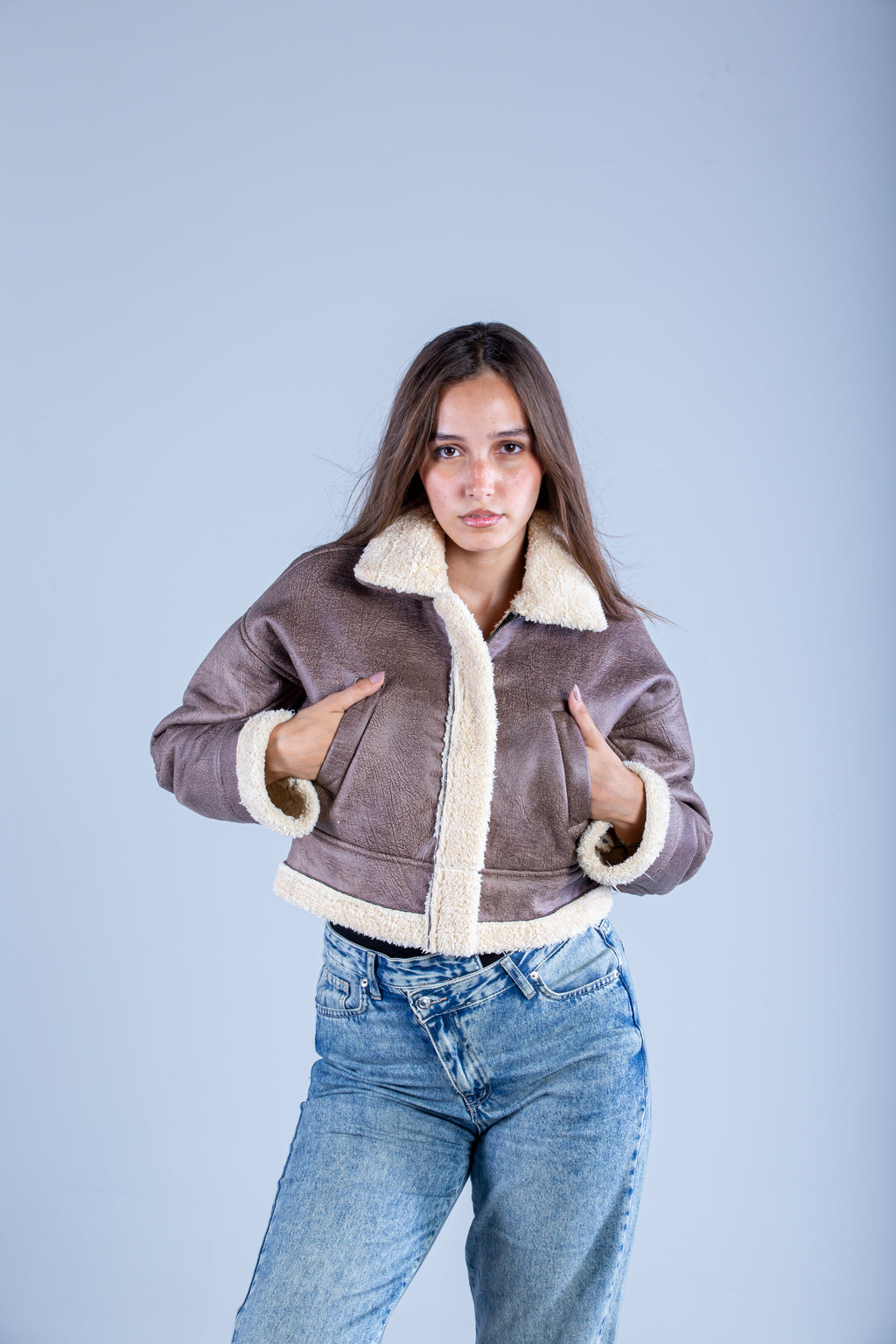 Leather Jacket with fur