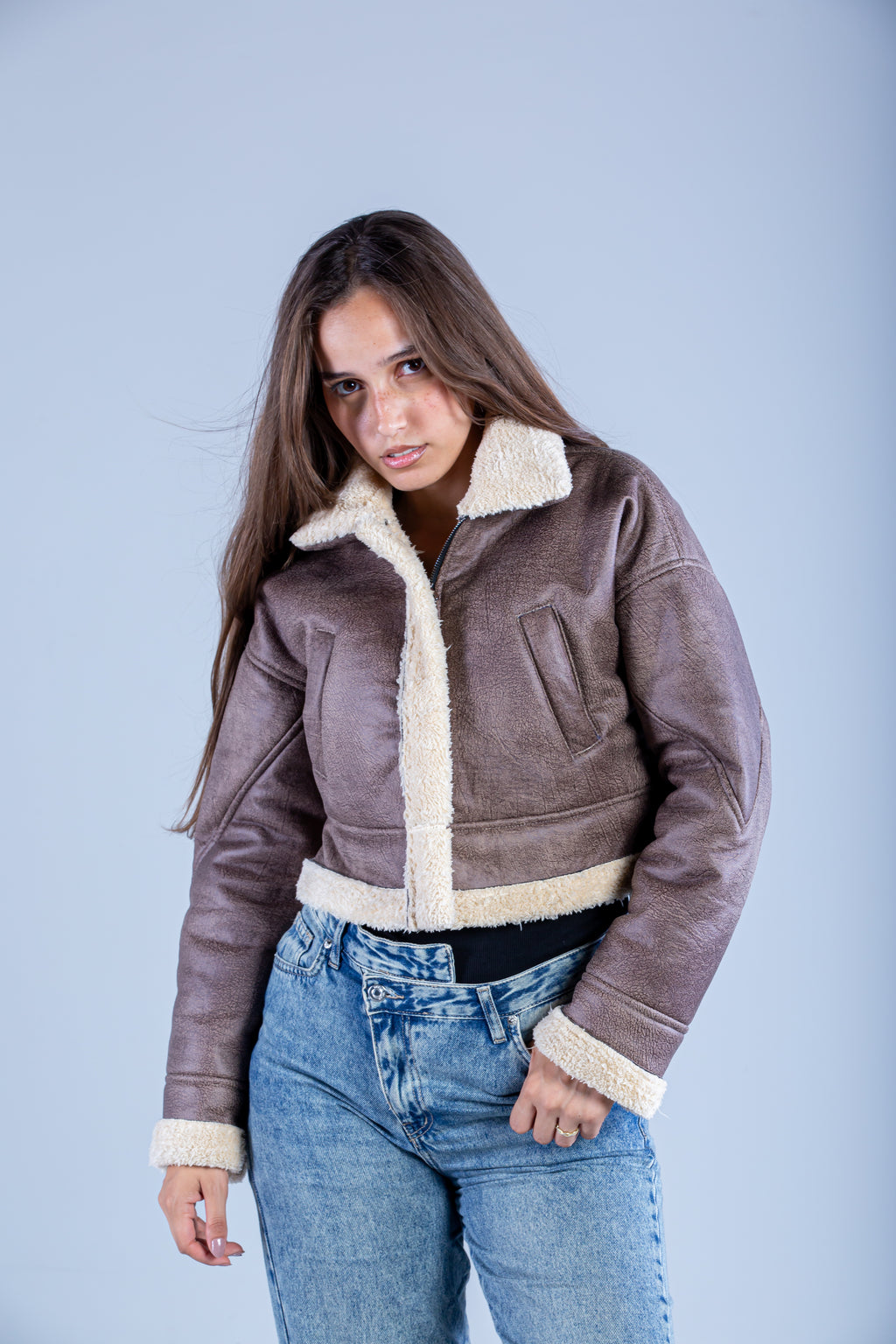 Leather Jacket with fur