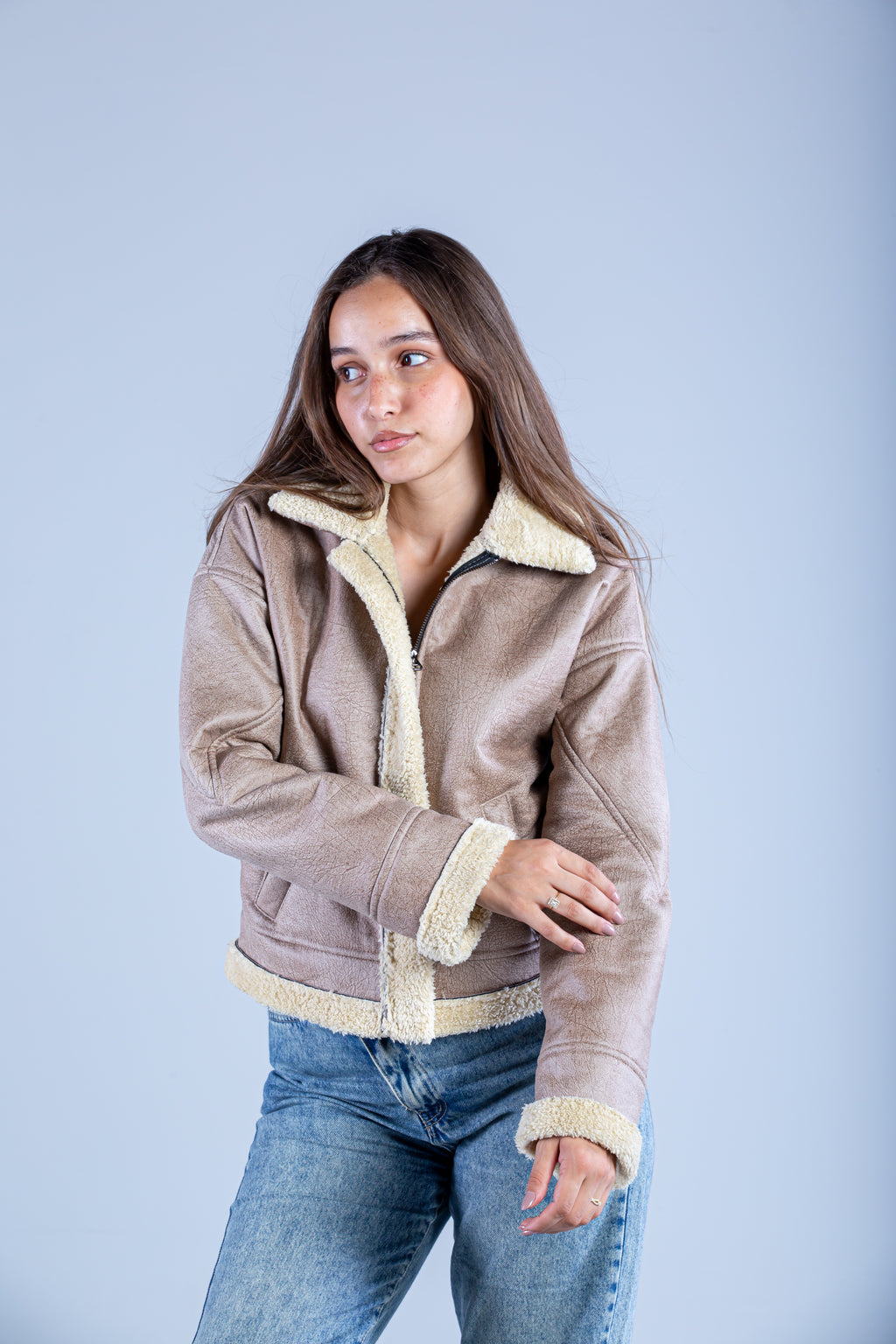 Leather Jacket with fur
