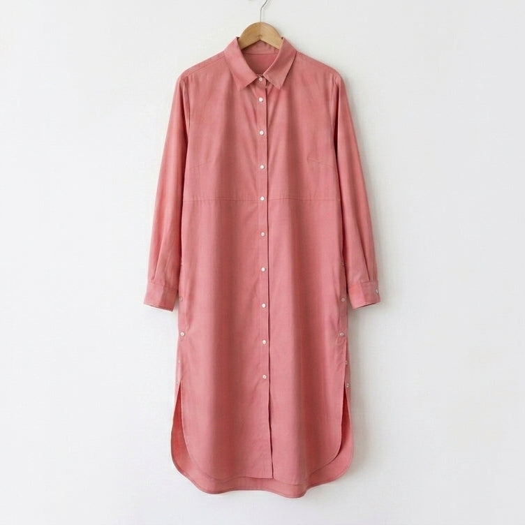 Longline Shirt Dress — Cotton