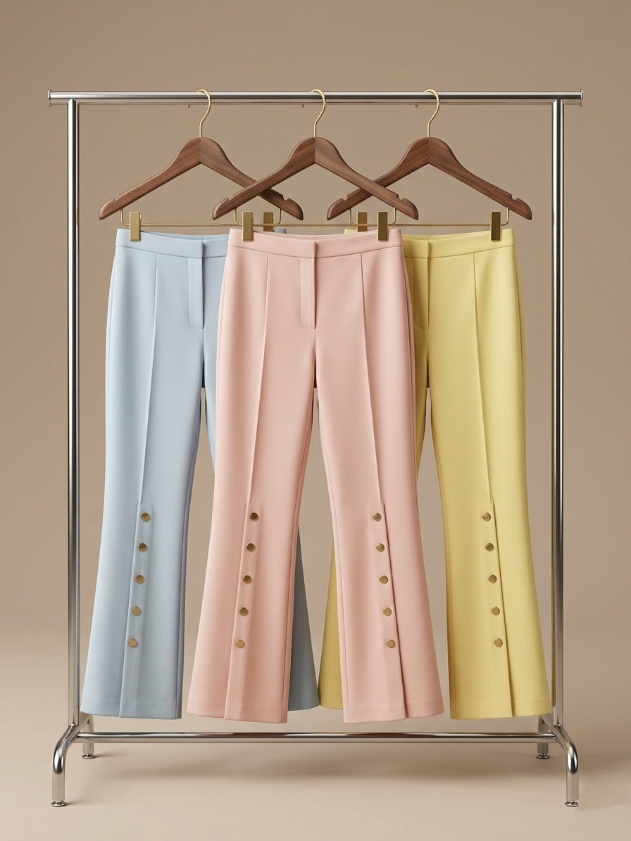 Tailored Side-Button Pant
