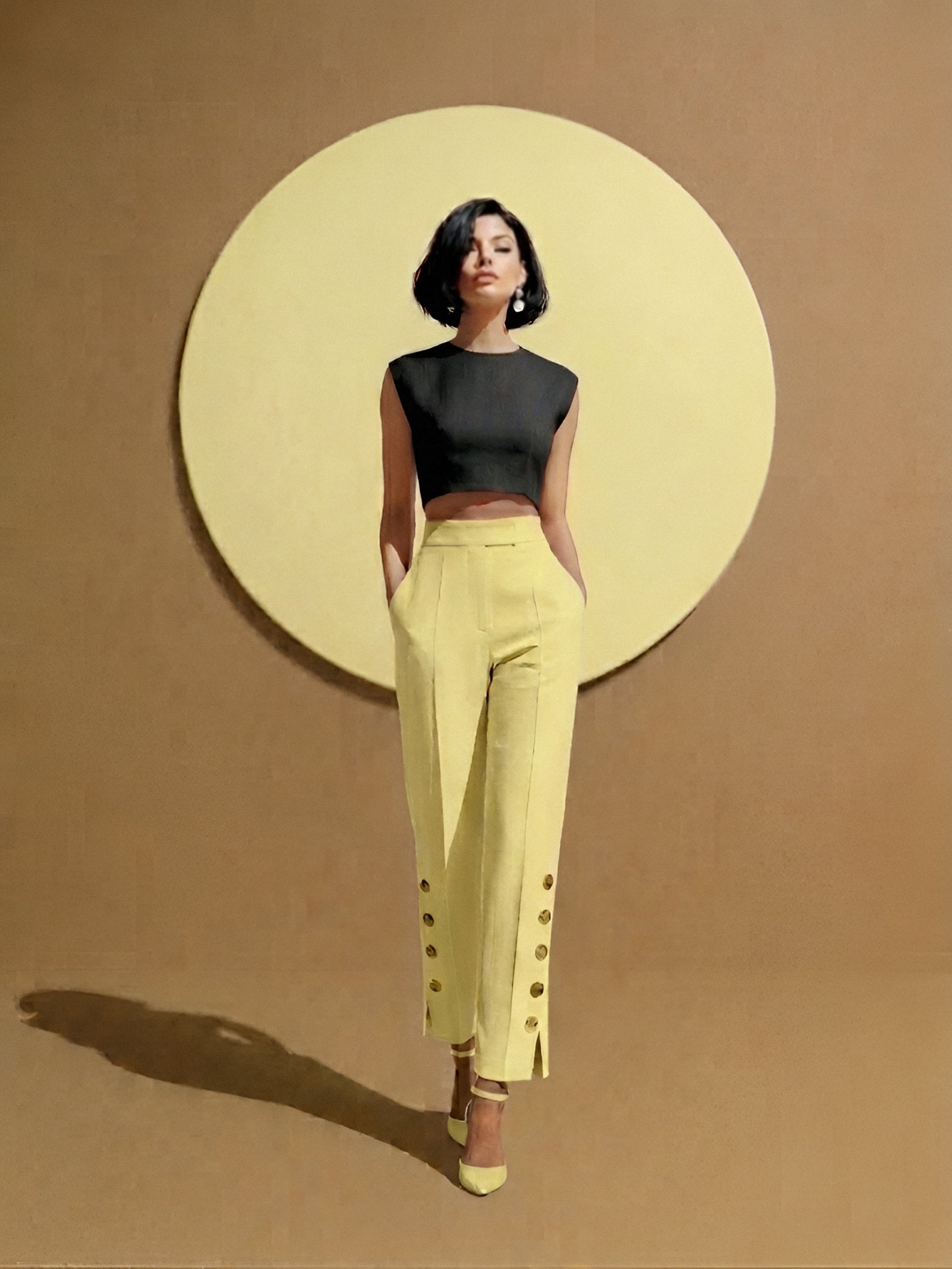 Tailored Side-Button Pant