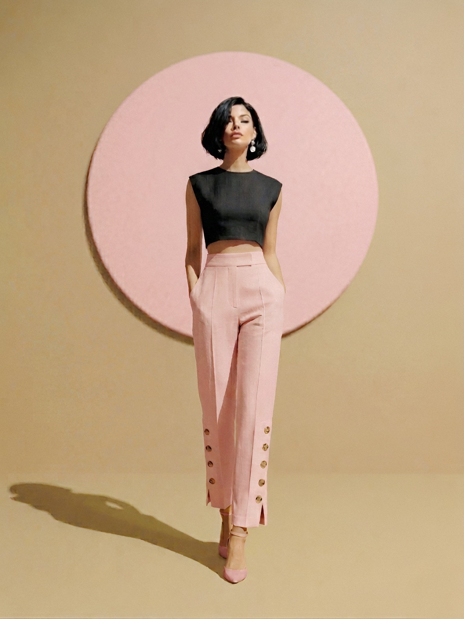 Tailored Side-Button Pant