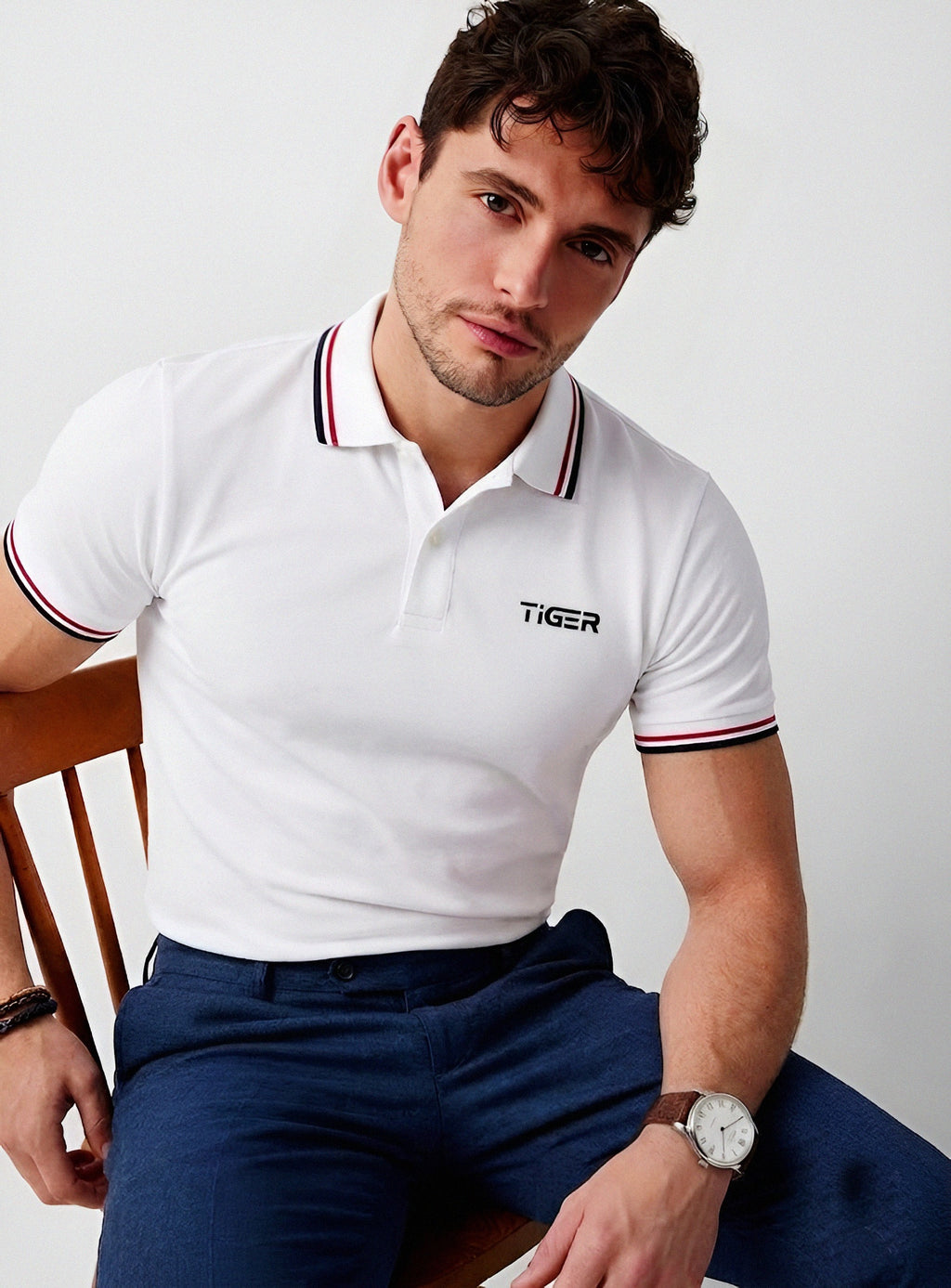 Tiger Classic Polo — Tipped Collar